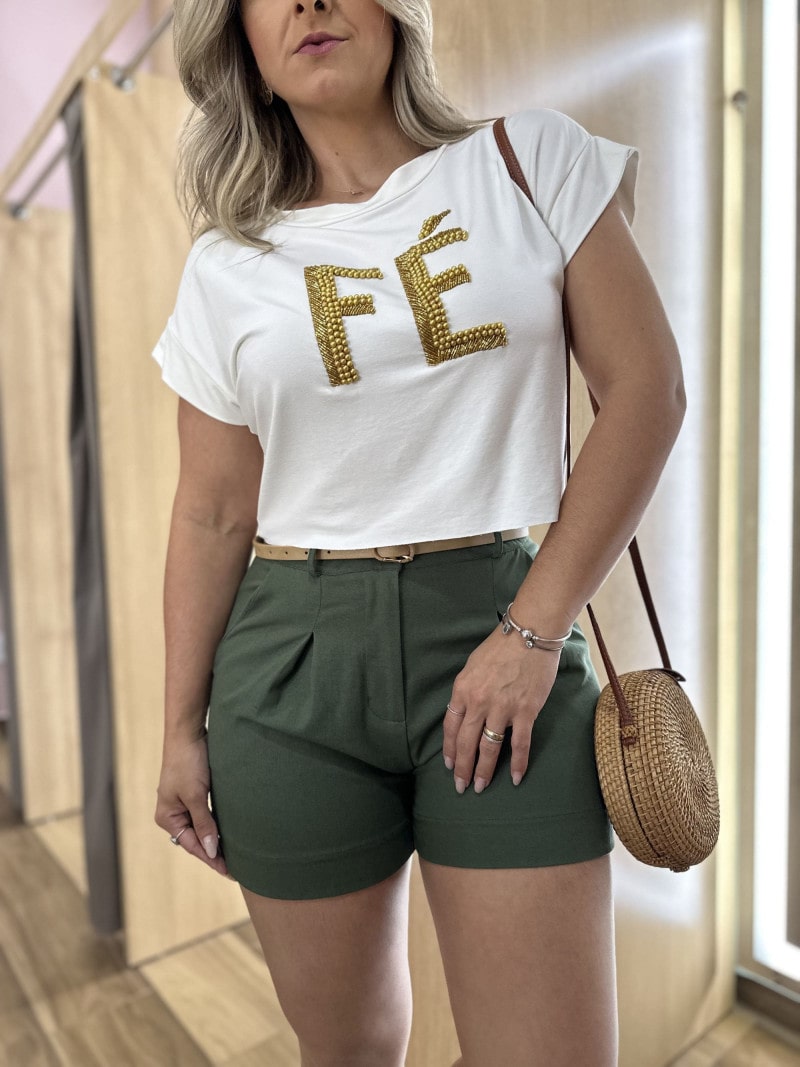 Tee Cropped Fé
